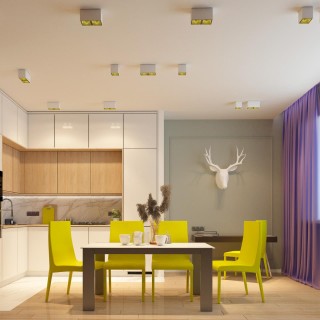 358488 OVER NT20 196 белый/золото Светильник накладной IP20 LED 4000K 10W 220V RECTE-foto3