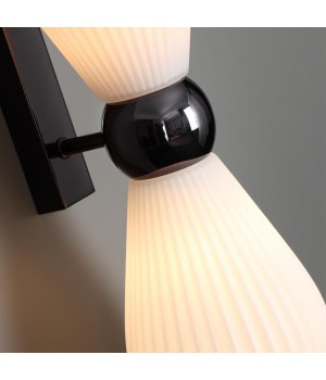 5418/2W MODERN ODL_EX23 19 черный хром/белый матовый/металл/стекло Бра E14 2*40W ELICA-foto6