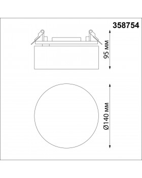 358754 SPOT NT21 240 матовое золото Светильник встраиваемый светодиодный IP20 LED 24W 4000K 2100Лм 100-265V PROMETA-foto2