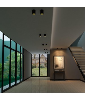 358485 OVER NT20 196 черный/золото Светильник накладной IP20 LED 10W 220V RECTE-foto3