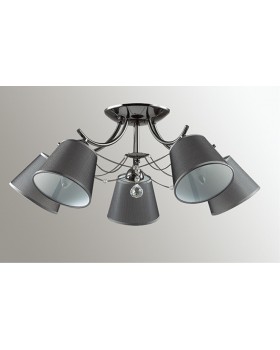 2974/5C COMFI LN16 092 темн.хром/абажур/хрусталь Люстра потолочная E14 5*40W 220V PORTA-foto4