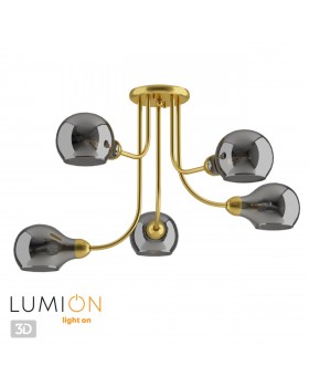 4445/5C MODERNI LN20 166 античная латунь, дымчатый Люстра потолочная E14 5*40W 220V MASON-foto4