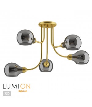 4445/5C MODERNI LN20 166 античная латунь, дымчатый Люстра потолочная E14 5*40W 220V MASON-foto4