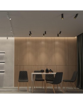 370875 SPOT NT22 238 черный/золото Светильник встраиваемый IP20 GU10 9W 220V SLIM-foto3