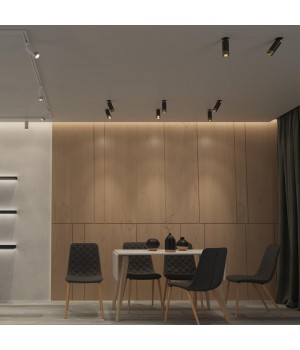 370875 SPOT NT22 238 черный/золото Светильник встраиваемый IP20 GU10 9W 220V SLIM-foto3