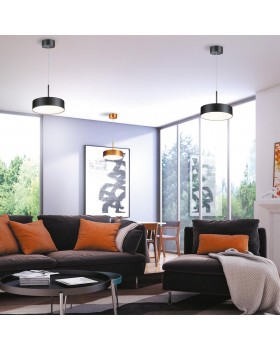 358762 OVER NT21 184 черный Светильник накладной светодиодный, длина провода 2м IP20 LED 30W 4000K 2600Лм 100-265V PROMETA-foto3