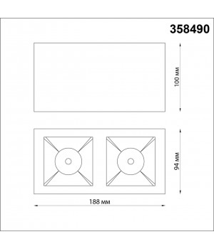 358490 OVER NT20 196 белый/золото Светильник накладной IP20 LED 4000K 20W 220V RECTE-foto2