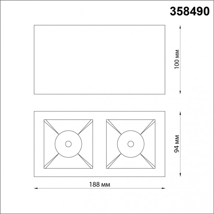 358490 OVER NT20 196 белый/золото Светильник накладной IP20 LED 4000K 20W 220V RECTE