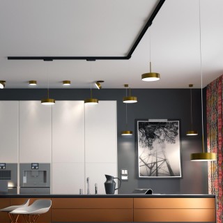 358754 SPOT NT21 240 матовое золото Светильник встраиваемый светодиодный IP20 LED 24W 4000K 2100Лм 100-265V PROMETA-foto3