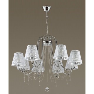 3307/8 COMFI LN17 199 хром/ткань/декор.цепочки/хрусталь Люстра E14 8*40W 220V FELIKINA-foto4