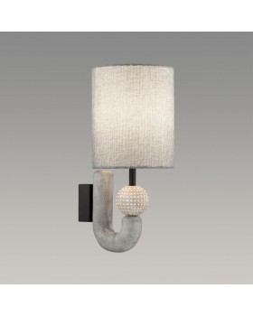 5410/1WA MODERN ODL_EX23 31 черный матов./серый металл/полирезин/ткань Бра E14 1*40W BAGEL-foto3