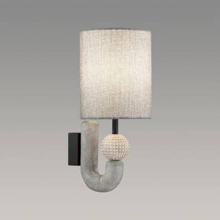 5410/1WA MODERN ODL_EX23 31 черный матов./серый металл/полирезин/ткань Бра E14 1*40W BAGEL-foto3