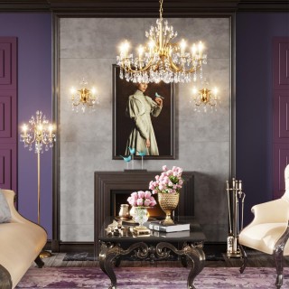 4977/1W HALL ODL23 435 золотой/хрусталь Бра E14 40W VERSIA-foto4