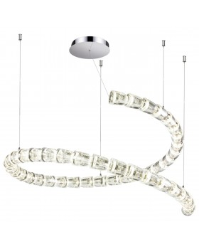 5010/129L L-VISION ODL23 423хром/прозрачный/металл/акрил Люстра подвесная LED 129W 4000K 3200Лм SERPA-foto5