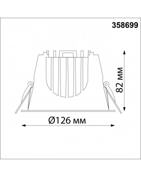 358699 SPOT NT21 251 белый/черный Светильник встраиваемый светодиодный IP20 LED 4000К 30W 100-265V KNOF-foto2