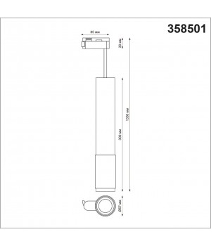 358501 PORT NT21 084 черный Светильник трековый однофазный трехжильный, провод 1м IP20 LED 4000K 12W 220V MAIS LED-foto2