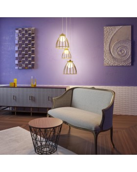 358589 OVER NT21 190 белый/золото Светильник накладной, провод 2м IP20 G9 12W 220-240V ZELLE-foto3