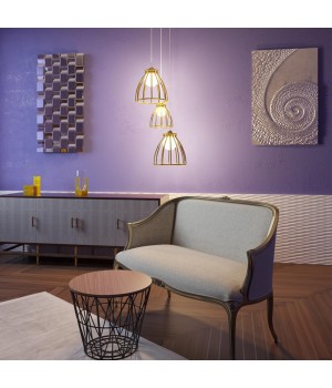 358589 OVER NT21 190 белый/золото Светильник накладной, провод 2м IP20 G9 12W 220-240V ZELLE-foto3