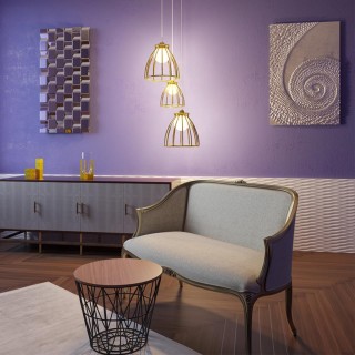 358589 OVER NT21 190 белый/золото Светильник накладной, провод 2м IP20 G9 12W 220-240V ZELLE-foto3