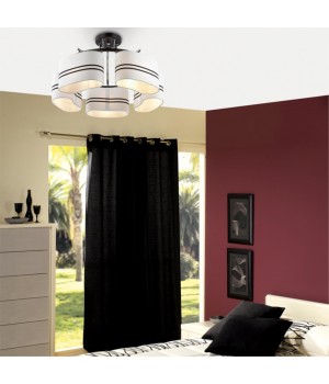 3056/5C COMFI LN16 087 хром/черный/ткань Люстра потолочная E14 5*40W 220V IVARA-foto3