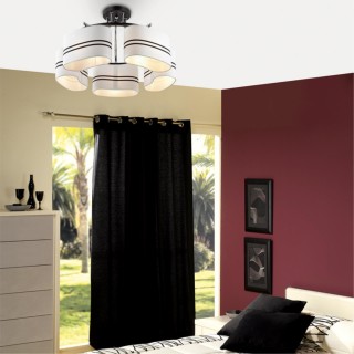 3056/5C COMFI LN16 087 хром/черный/ткань Люстра потолочная E14 5*40W 220V IVARA-foto3