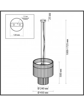 4938/6A HALL ODL22 365 матов.золотой/прозрачный/стекло/ Люстра E14 6*40W MERKALE-foto2