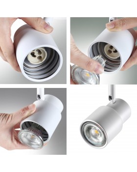 370927 PORT NT22 067 белый Светильник трековый однофазный двухжильный IP20 GU10 50W 220V MOLO-foto4