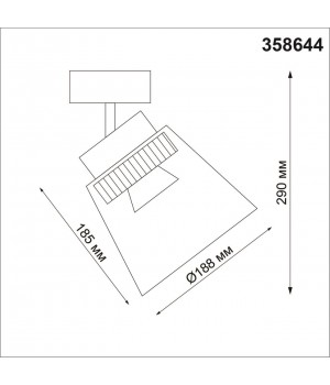 358644 OVER NT21 182 корпус черный/плафон дымчатый Светильник накладной светодиодный IP20 LED 4000K 24W 175-245V ARTIK-foto2
