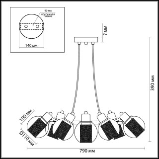 3648/8 MODERNI LN18 180 белый Люстра E14 8*40W 220V RITA-foto2