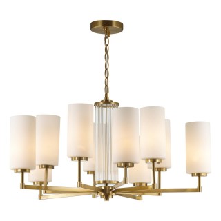 4990/10 HALL ODL23 403 матов. золотой/белый/стекло Люстра E27 10*40W KASALI-foto5