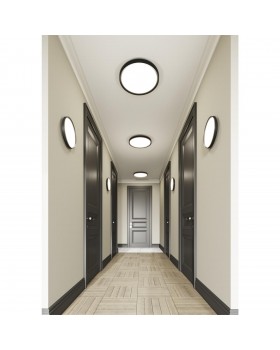 3065/18LD VASTA LED SN 041 Светильник пластик/черный LED 18Вт 4000K D300 IP43 датчик движения TASTA-foto4