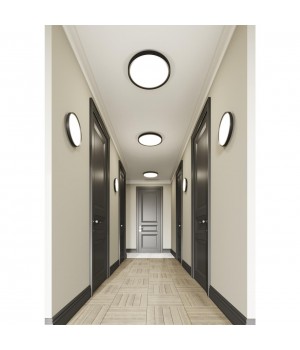 3065/18LD VASTA LED SN 041 Светильник пластик/черный LED 18Вт 4000K D300 IP43 датчик движения TASTA-foto4