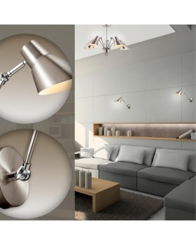 3590/5C MODERNI LN18 80 хром Люстра на штанге E27 5*60W 220V VITTAM-foto3