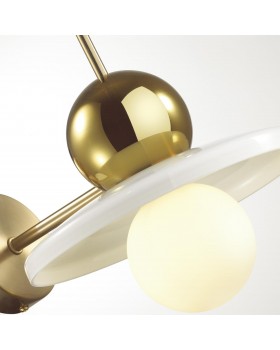 5014/1WB MODERN ODL23 295 золотой/белый/белый матовый металл/стекло Бра G9 LED 5W HATTY-foto5