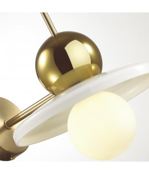 5014/1WB MODERN ODL23 295 золотой/белый/белый матовый металл/стекло Бра G9 LED 5W HATTY-foto5