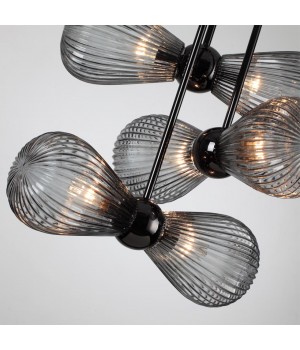 5417/6 MODERN ODL_EX23 17 черный хром/дымчатый/металл/стекло Подвес E14 6*40W ELICA-foto5