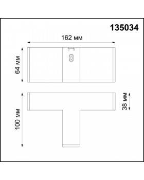 135034 OVER NT19 143 черный Соединитель - Т IP20 24V RATIO-foto2