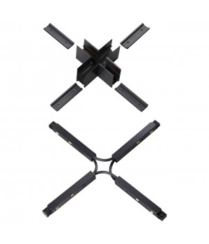 135128 SHINO NT21 043 черный Соединитель с токопроводом для шинопровода Х-образный IP20 48V FLUM-foto4