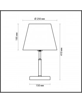 2998/1T COMFI LN16 077 бронзовый Настольная лампа E14 40W 220V PLACIDA-foto2