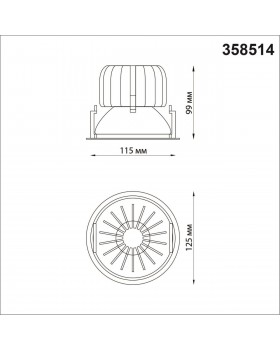 358514 SPOT NT21 245 черный Светильник встраиваемый светодиодный IP20 LED 4000К 30W 220V BIND-foto2