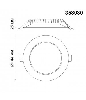 358030 SPOT NT19 272 белый Встраиваемый светильник IP20 LED 4100К 15W 220V LUNA-foto2