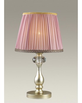 3393/1T CLASSIC ODL17 499 мат.золото/серебр.патина/хрусталь Настольная лампа E14 40W 220V GAELLORI-foto4