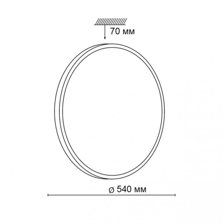 2089/EL PALE SN 079 Светильник пластик/белый/бронза LED 72Вт 3000-6000K D540 IP43 пульт ДУ LOTA BRONZE