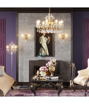 4977/10 HALL ODL23 435 золотой/хрусталь Люстра E14 10*40W VERSIA-foto4