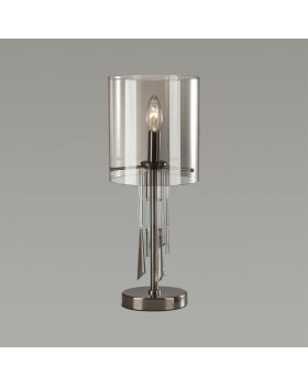 4890/1T HALL ODL_EX23 43 черный хром/дымчатый/ металл/стекло Настольная лампа E14 1*40W NICOLE-foto3