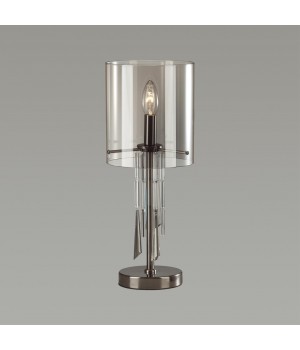 4890/1T HALL ODL_EX23 43 черный хром/дымчатый/ металл/стекло Настольная лампа E14 1*40W NICOLE-foto3