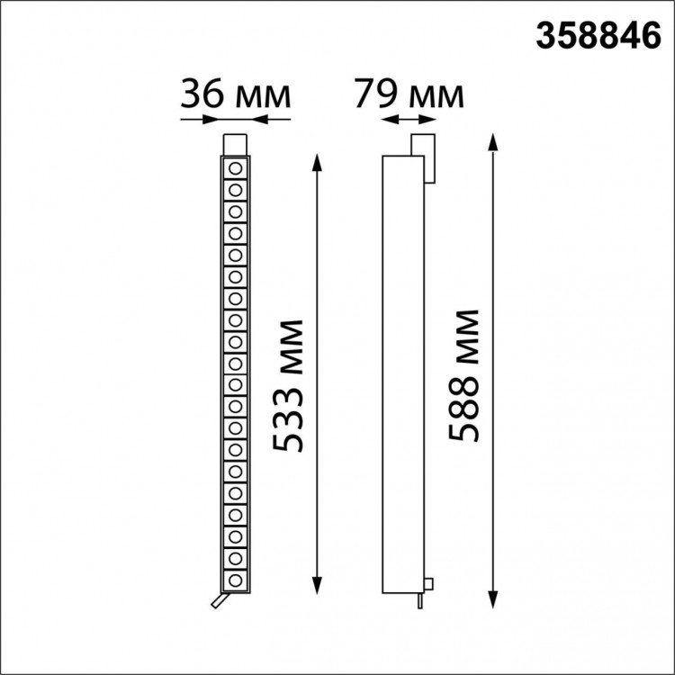 358846 PORT NT22 115 белый Светильник трехфазный трековый светодиодный IP20 LED 4000K 30W 220V ITER