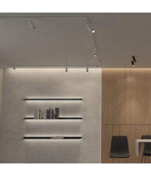 370862 PORT NT22 068 белый/серебро Светильник трековый однофазный двухжильный IP20 GU10 9W 220V SLIM-foto3