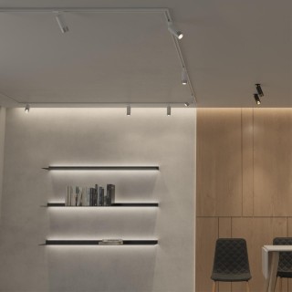 370862 PORT NT22 068 белый/серебро Светильник трековый однофазный двухжильный IP20 GU10 9W 220V SLIM-foto3