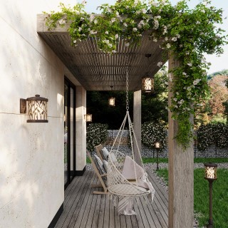 2287/1W NATURE ODL12 591 патина коричневый Уличный настен светильник IP44 E27 100W 220V LAGRA-foto3